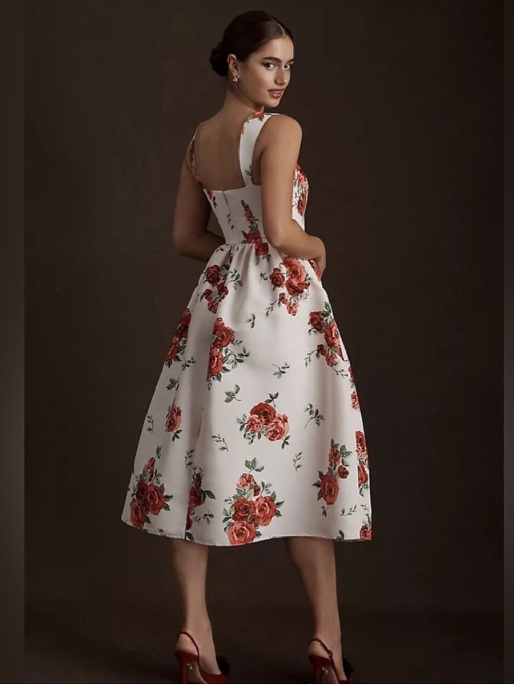 Sachin and Babi Blaine rose floral midi dress